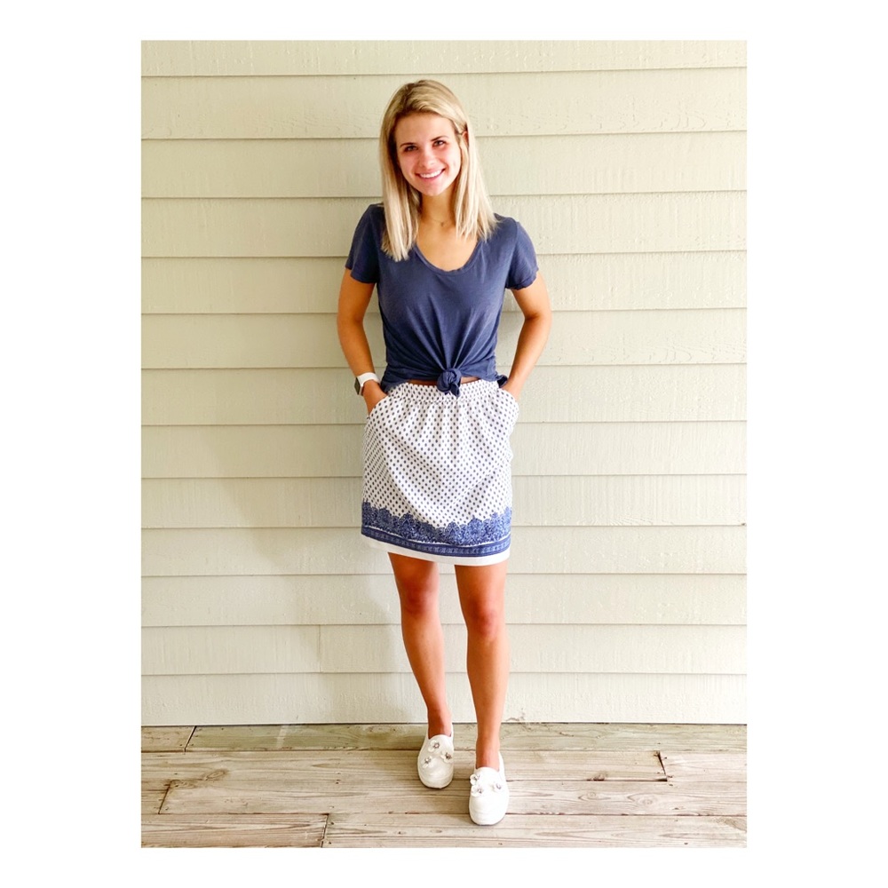 Saint Tropez West Paisley Drawstring Skirt - Small